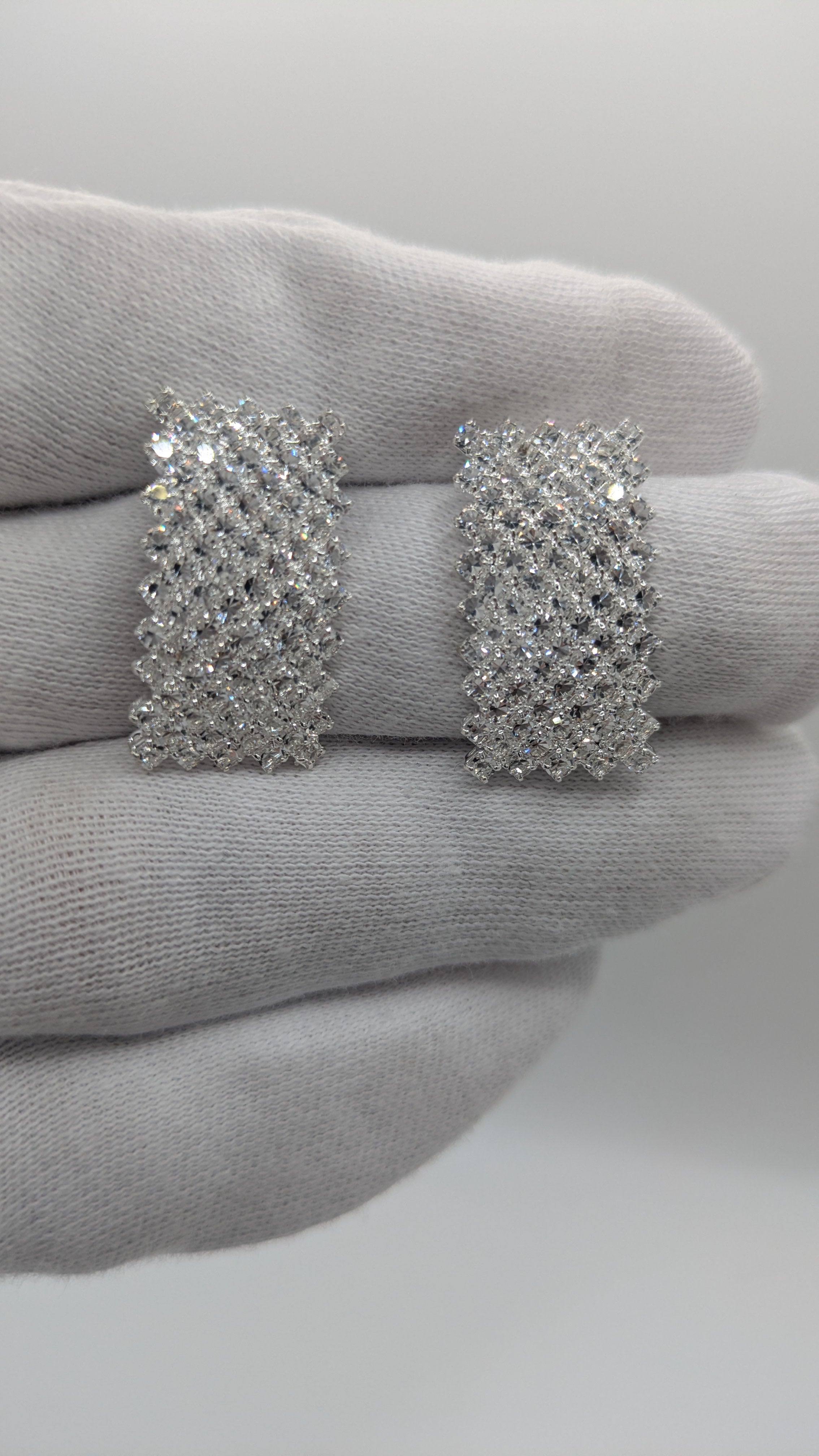 Luxury Silver Crystal Earrings For Girls & Women